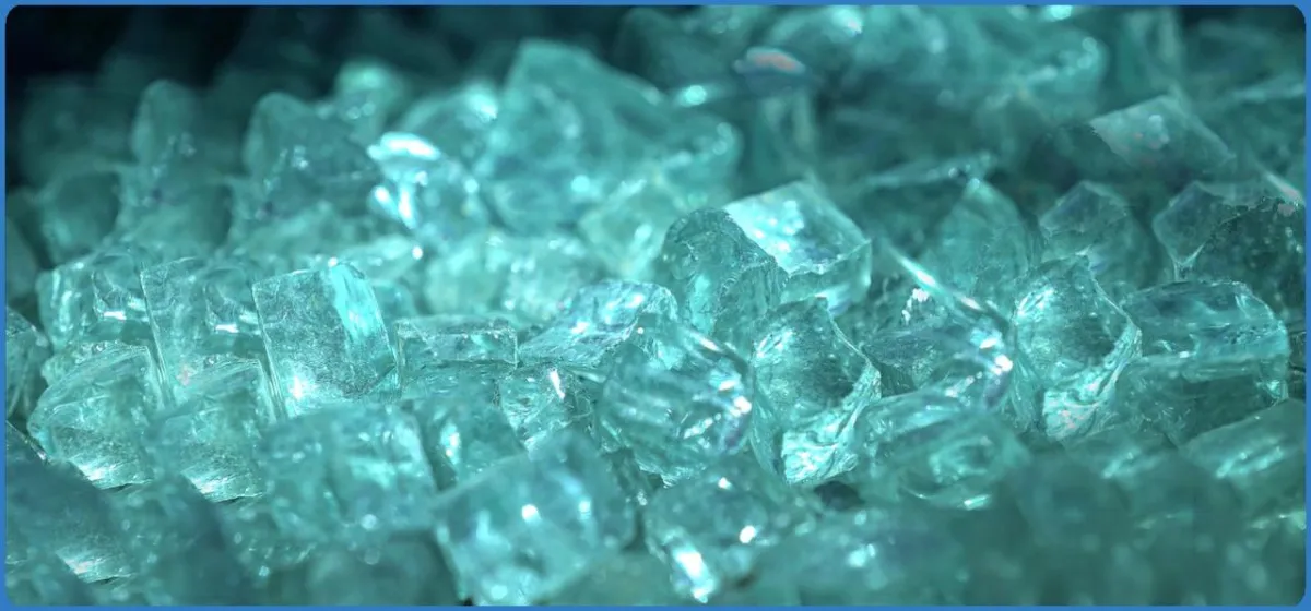 Close-up of blue crystalline structures